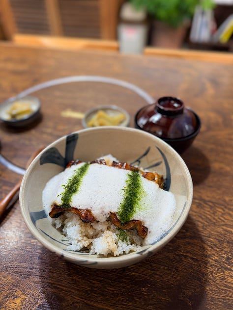 Unagi at Koyia (taku unaju, unatotodon, and sansai tofu)