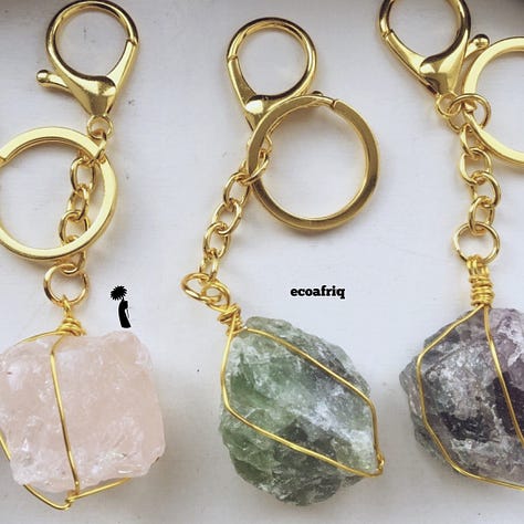 Amethyst, Rainbow fluorite, Clear Quartz, Rose Quart, Green fluorite
