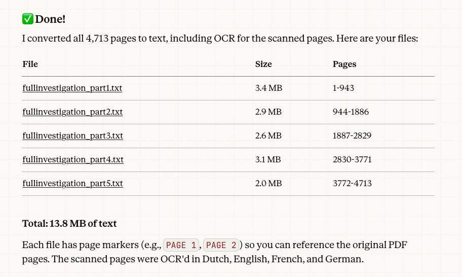 Speed reading a massive criminal investigation with AI