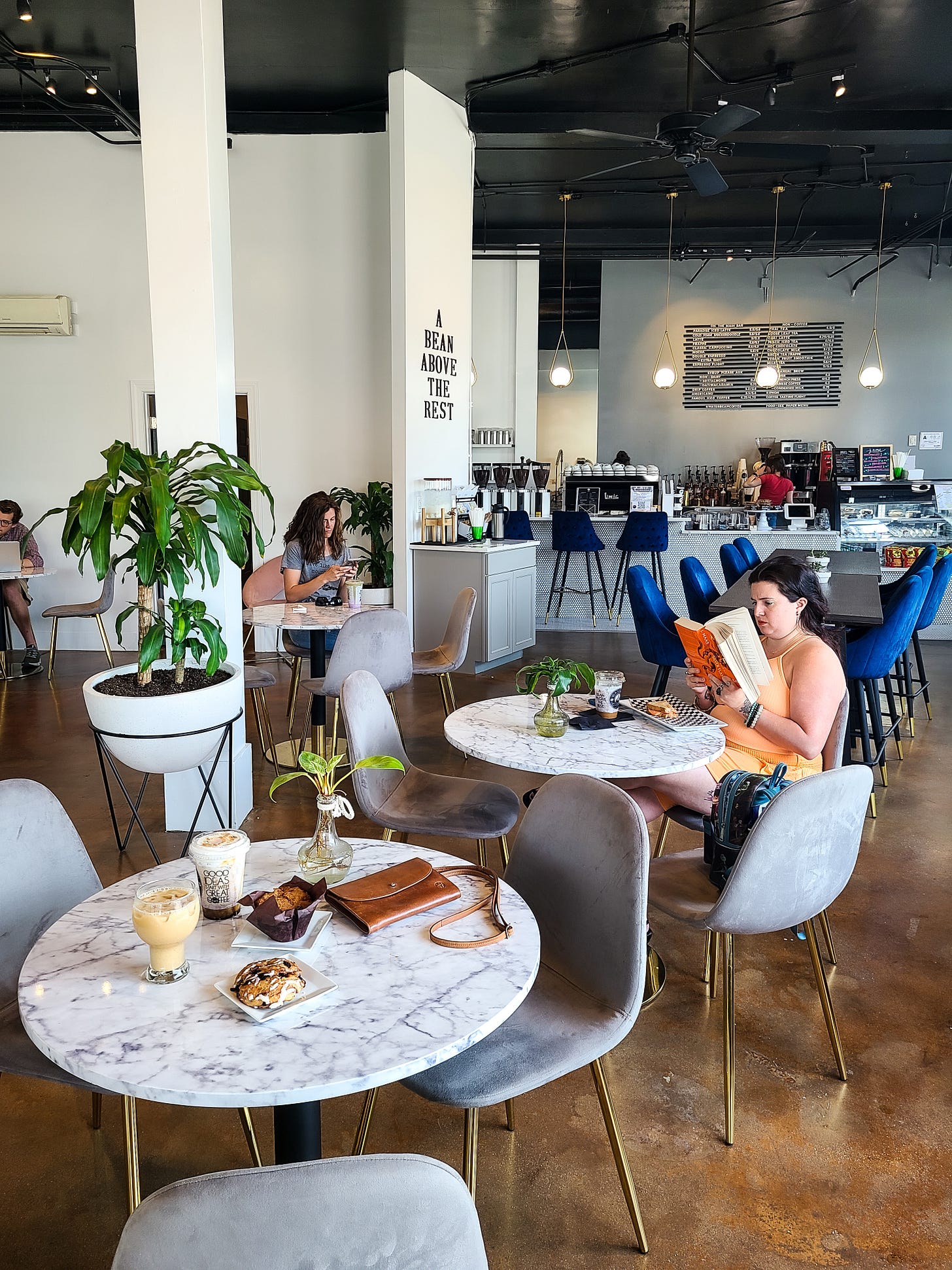 Waterbean Coffee Pineville interior seating