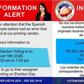Monroe County Elections Office Corrects Printing Error on Spanish Sample Ballots