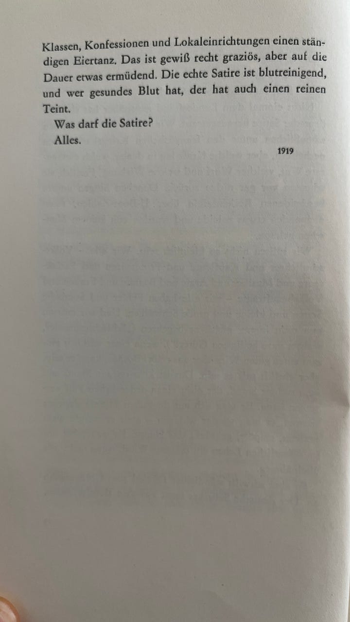 Kurt Tucholsky satire