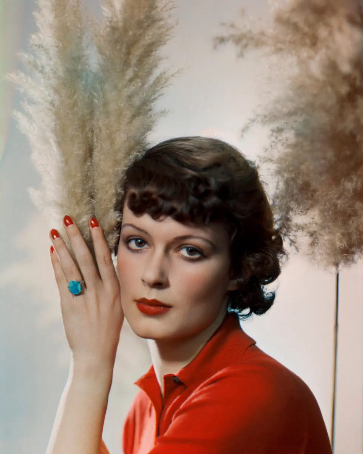 Colour portrait of Margaret Strickland from 1935. 
