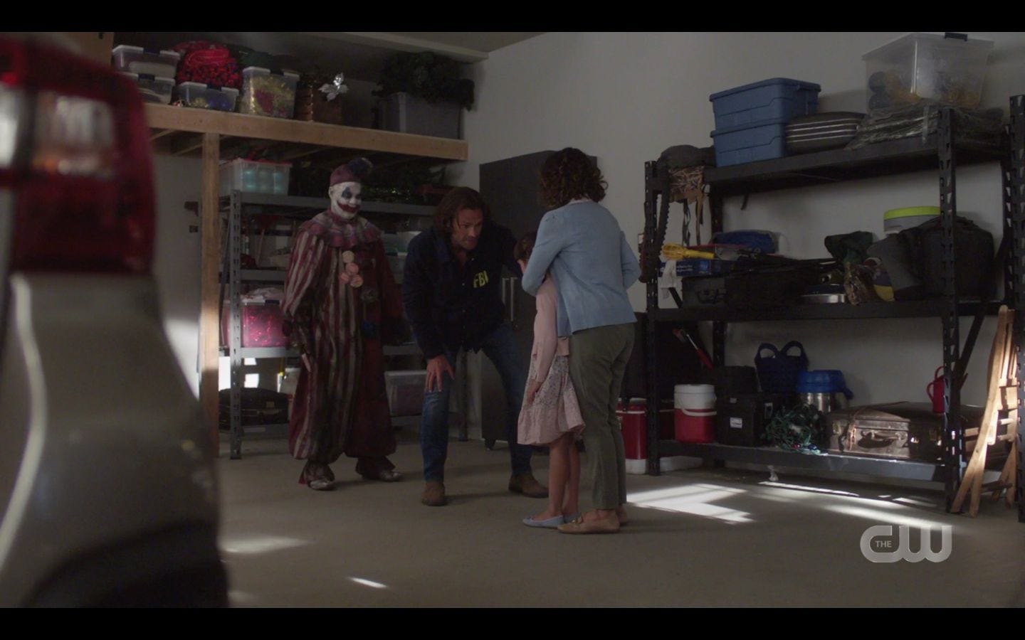 Sam Winchester helping little girl from killer clown SPN Sam Winchester helping little girl from killer clown SPN