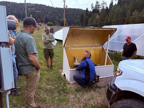 a group tours a wells and springs system and water plant