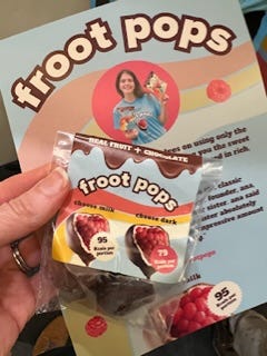 Froot pops chocolate covered frozen raspberries