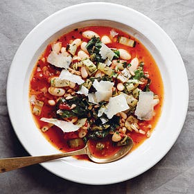 Tuscan Bean Soup With Farro & Swiss Chard