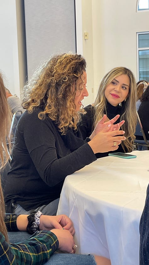 The P2G Women's Delegation from Israels attends Coexistence Café with members of the Michiana Jewish community in South Bend, Indiana.