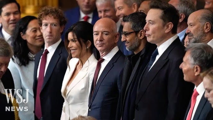 Musk, Zuckerberg and Other Tech Execs Mingle at Trump's Inauguration | WSJ  News