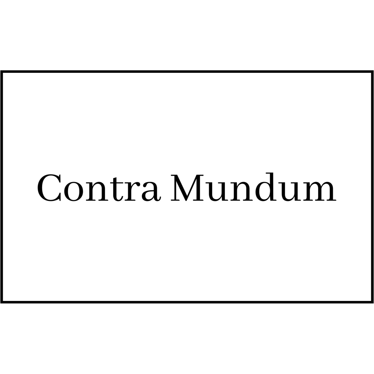 Contra Mundum from Alexander Larman