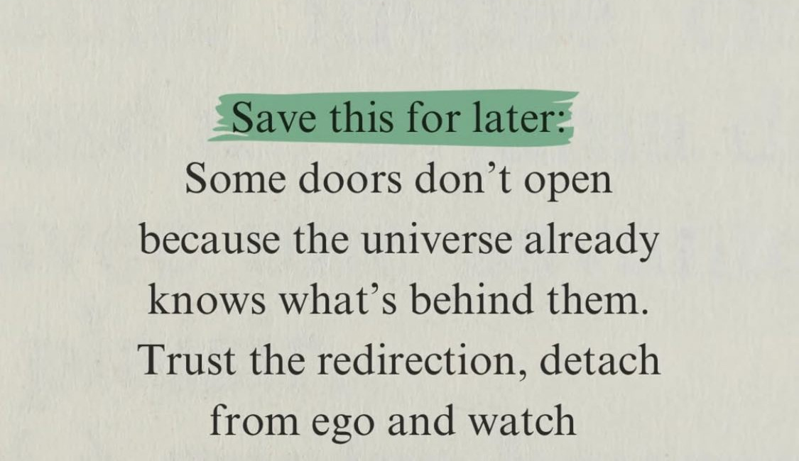 Some Doors Don't Open Because The Universe Already Knows What's Behind Them. Trust The Redirection, Detach From Ego, And Watch The Magic Unfold. 