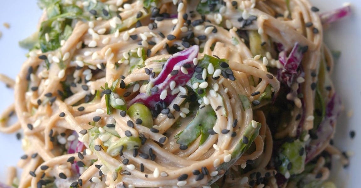 Ginger-Tahini Soba Noodles 🍜🔥 - by Vegan Scratch Kitchen