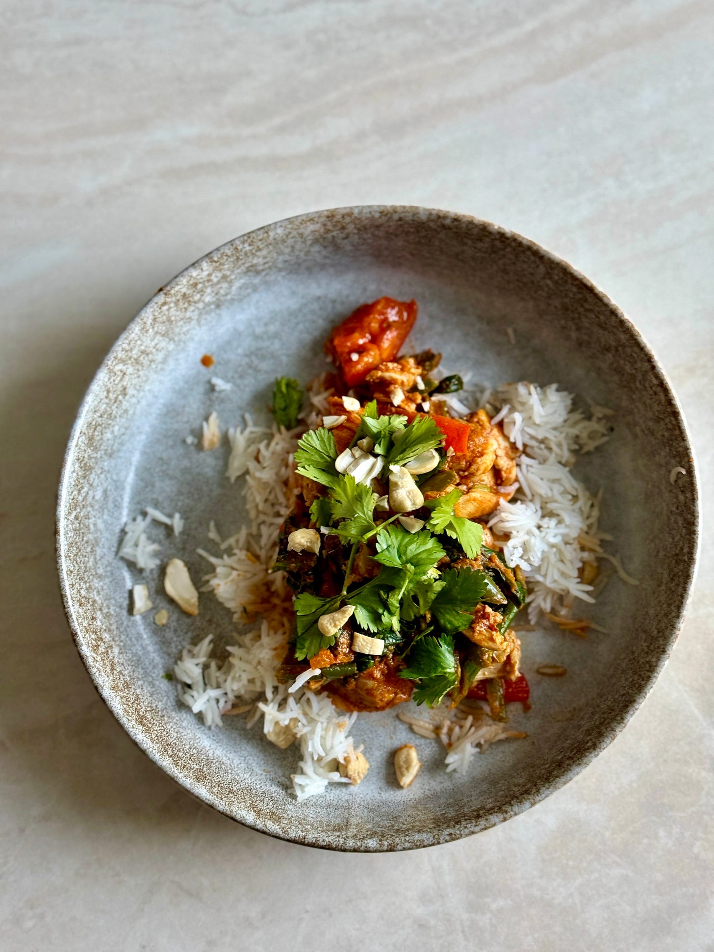 Chicken tikka masala with rice