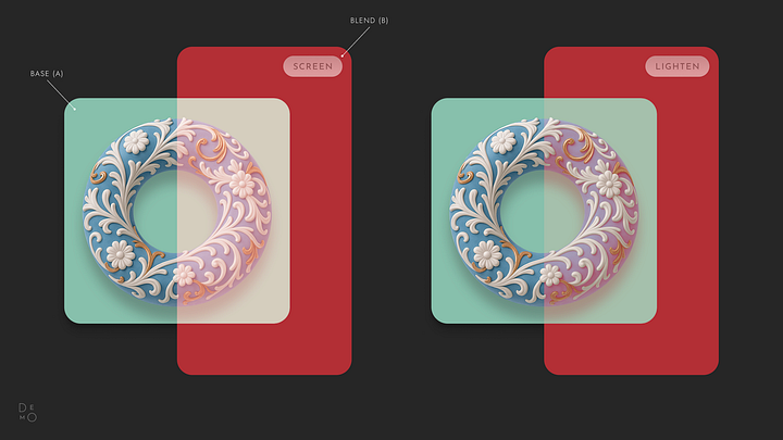 Additive blending modes samples