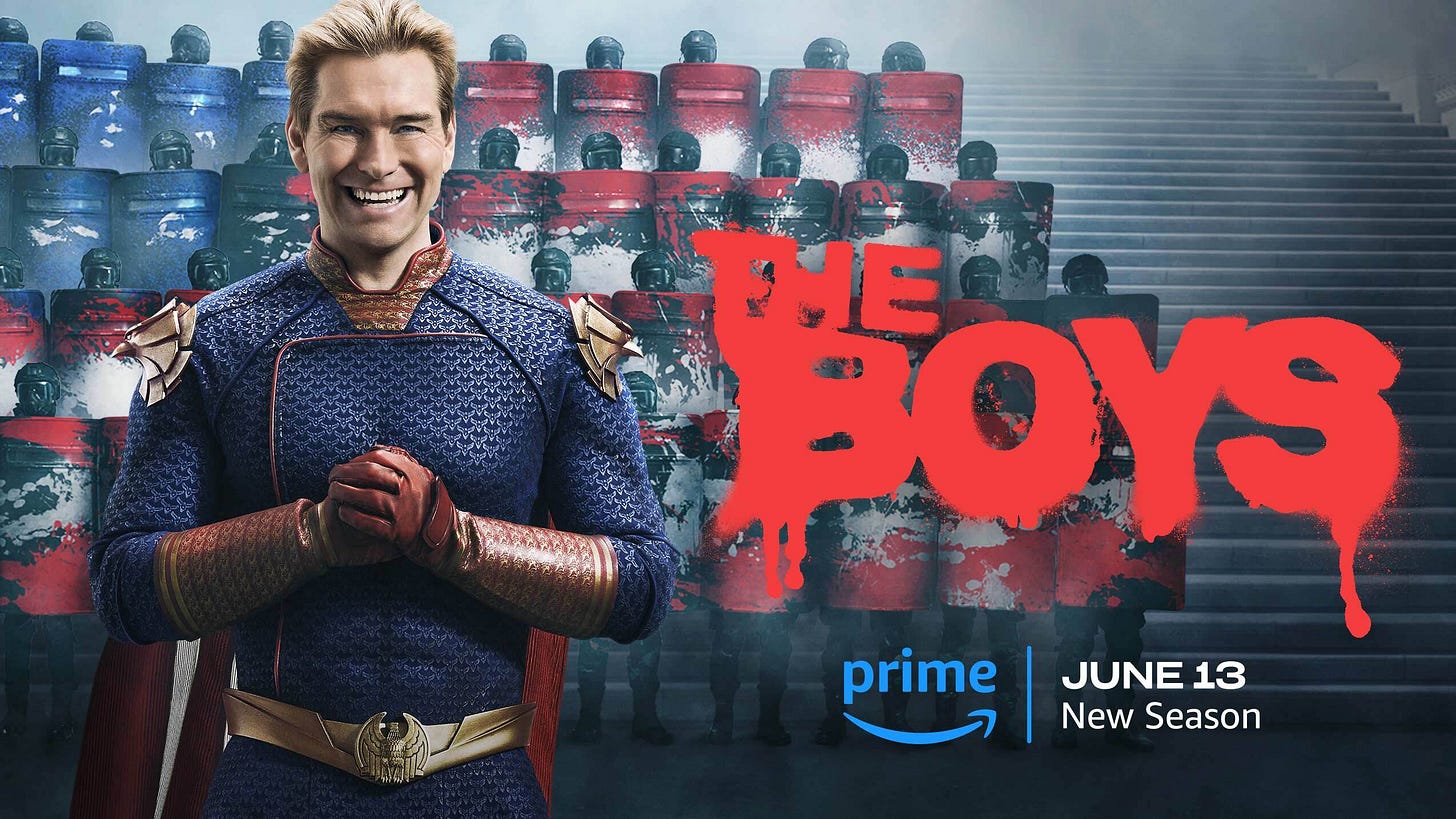 Key art for The Boys Season Four. Key art for The Boys Season Four.