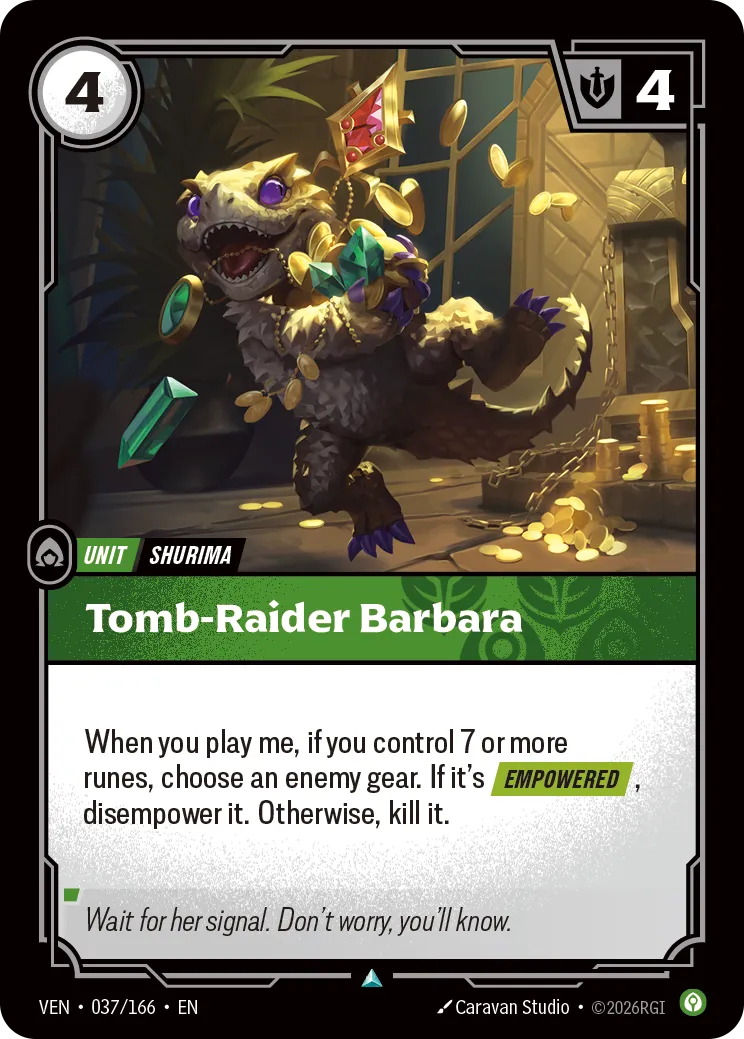 VEN-037 Tomb-Raider Barbara Card - Riftbound TCG