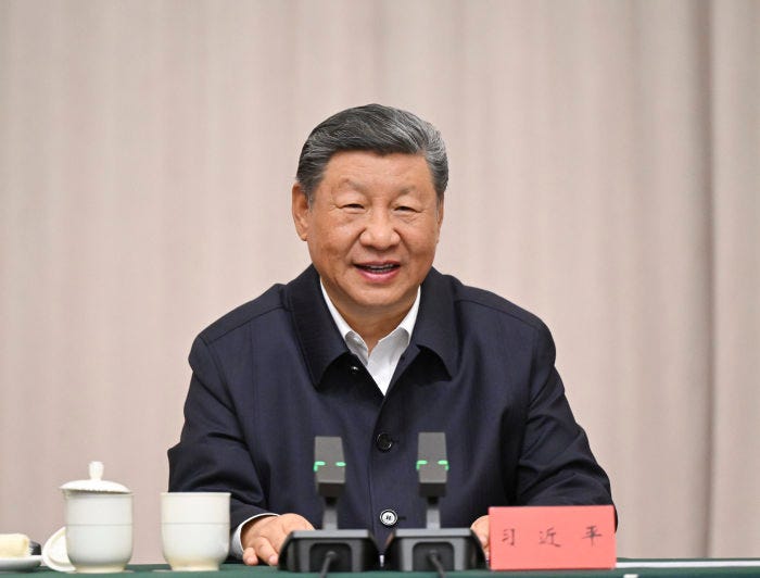 Xi Jinping at a meeting in Lhasa.
