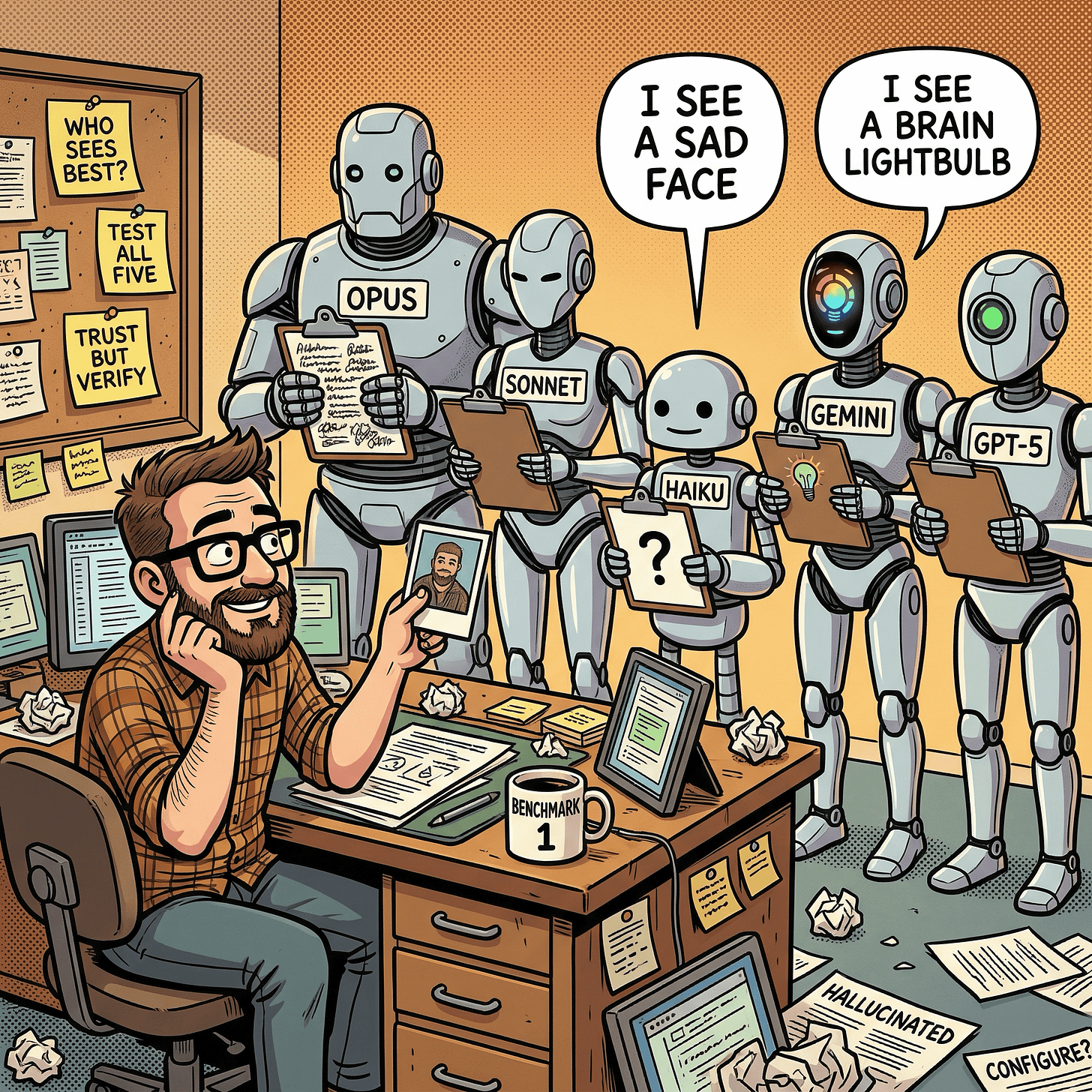 Claude Opus 4.6, Sonnet 4.6, Haiku 4.5, Gemini 3.1 Image Flash (Google Nano Banana 2), and GPT-5 Image understanding of images Claude Opus 4.6, Sonnet 4.6, Haiku 4.5, Gemini 3.1 Image Flash (Google Nano Banana 2), and GPT-5 Image understanding of images