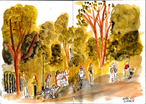 A lovely day at the garden with no green