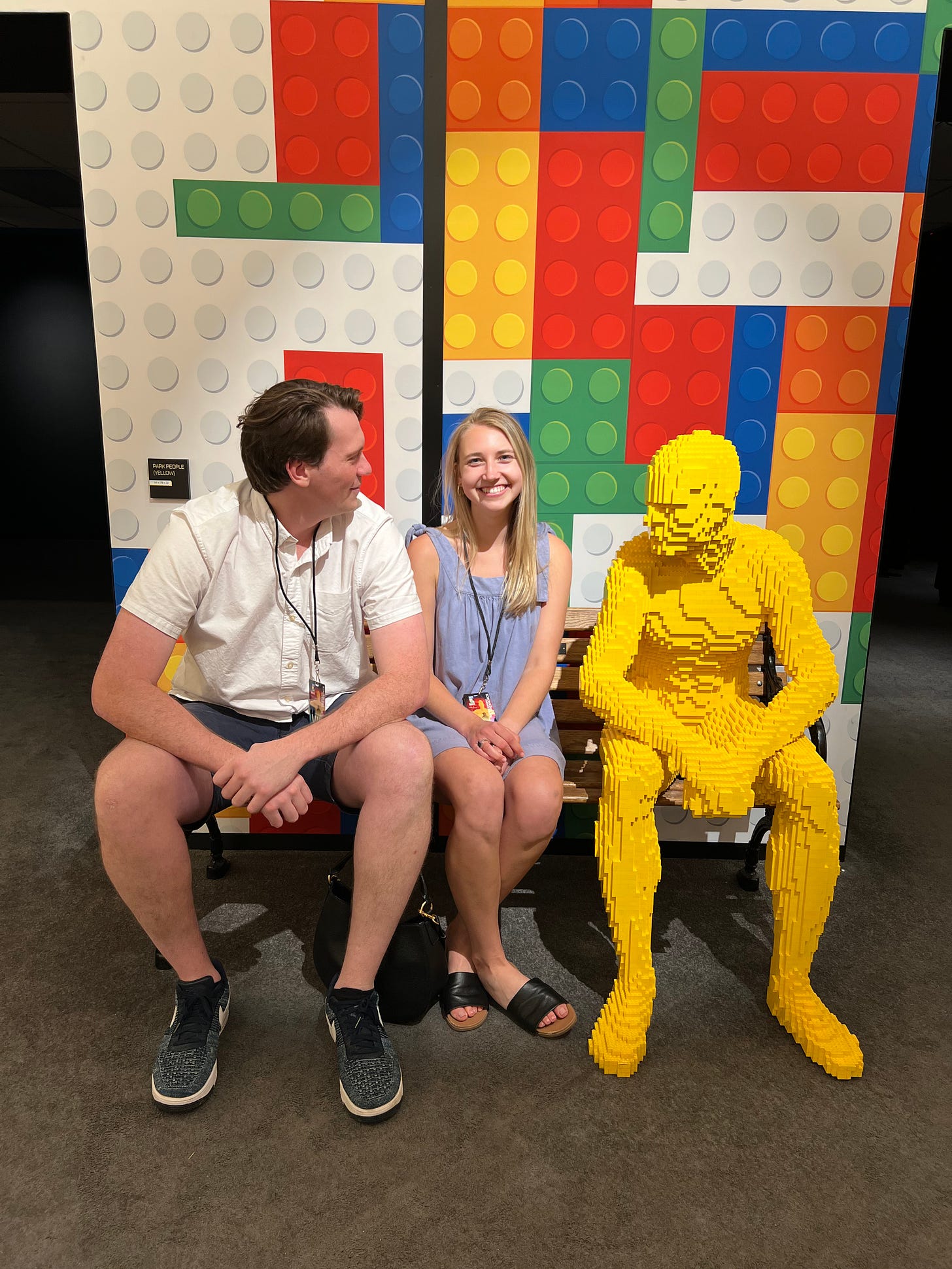 girlfriend and boyfriend at the lego museum