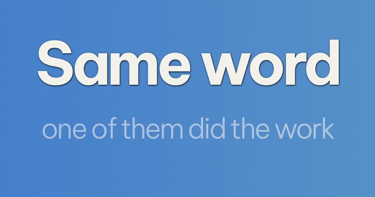 She did the work. He bought the noun