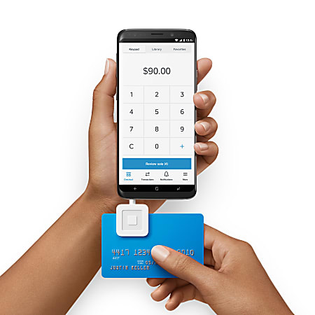 Square Credit Card Reader 4 12 x 4 12 x 1 White - Office Depot