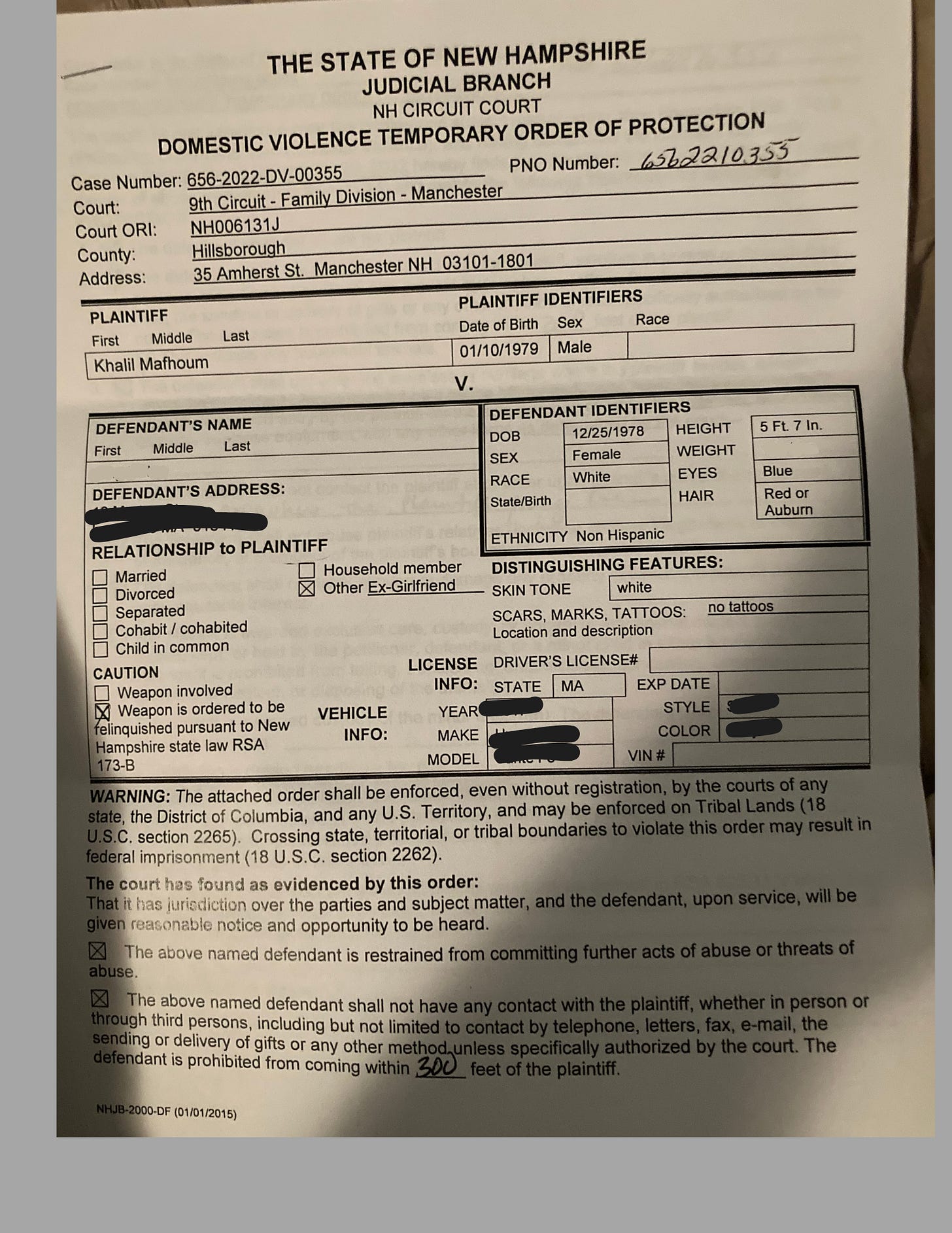 Khalil Mafhoum’s Failed New Hampshire RO Attempt