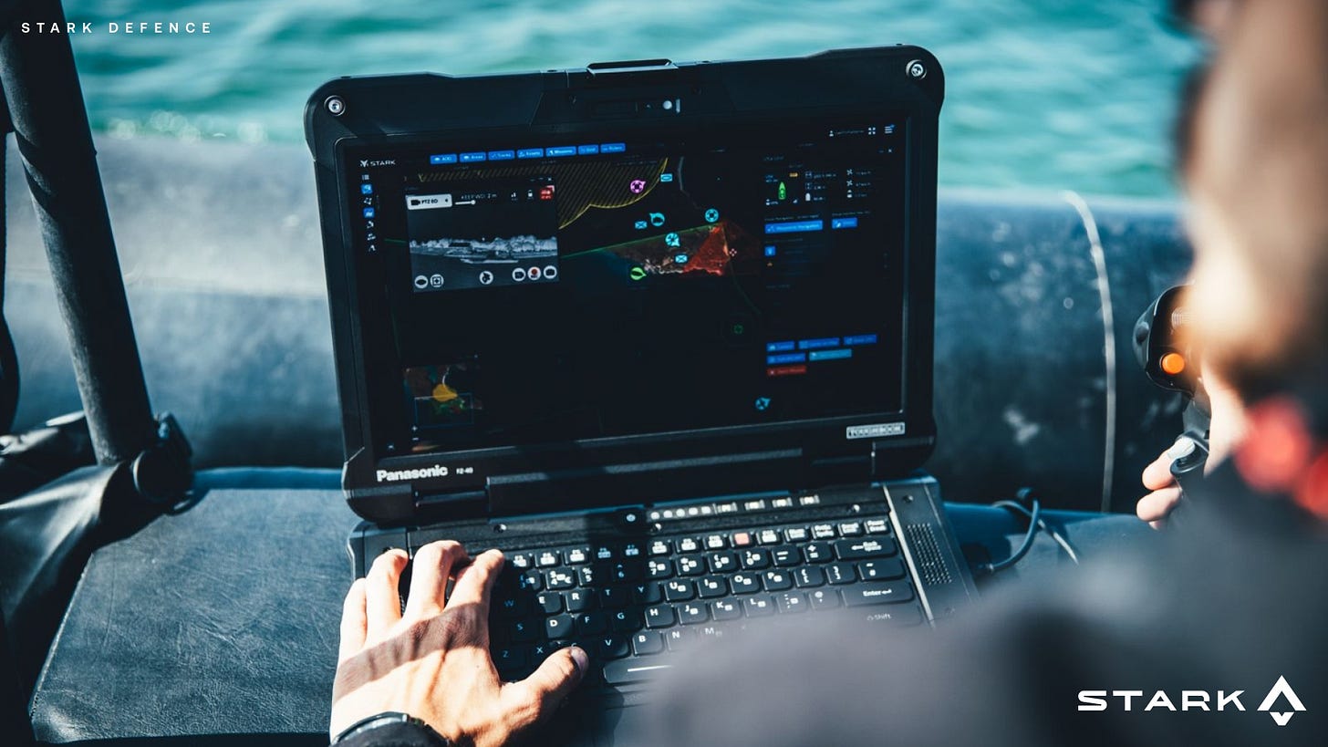 Stark Minerva Martime Software in use on Laptop