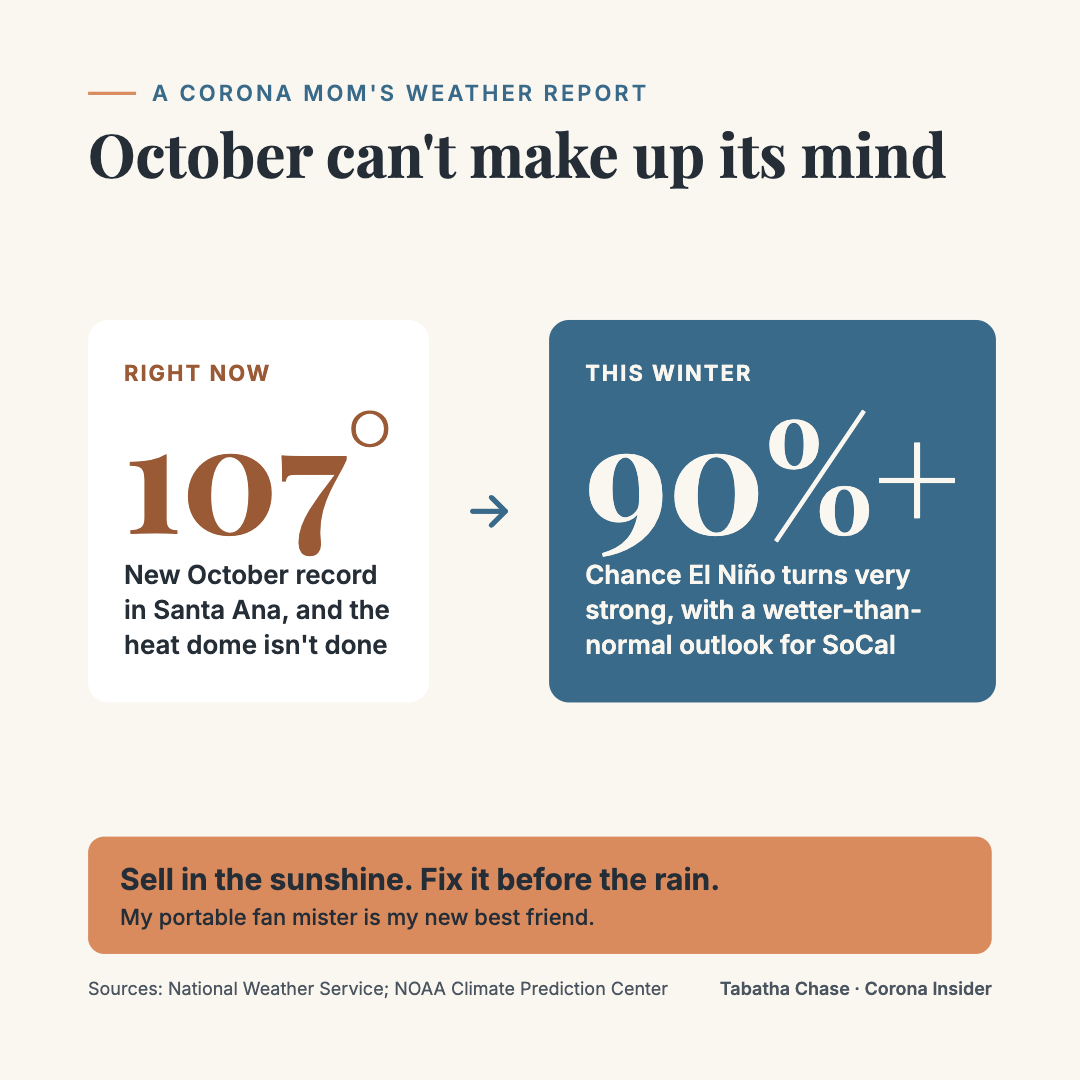 From Fan Mister to Rain Boots: A Corona Mom's Guide to October's Weather Whiplash