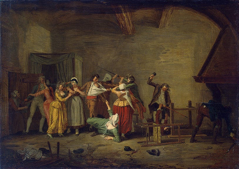 Men Fighting Second half of the 18th century | Oil Painting Reproduction