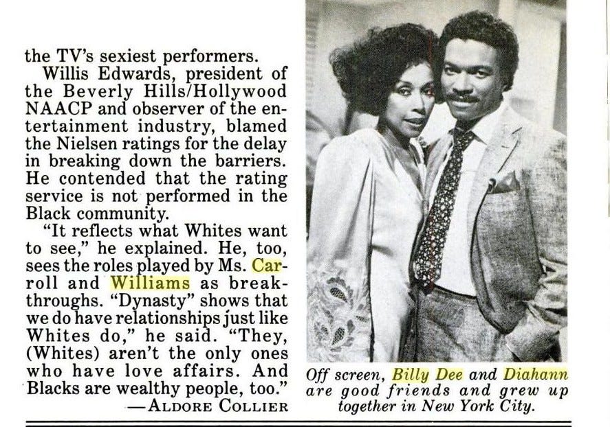 LBColby's DYNASTY Blog: Diahann Carroll & Billy Dee Williams Played a Sassy & Classy Couple on "Dynasty" LBColby's DYNASTY Blog: Diahann Carroll & Billy Dee Williams Played a Sassy & Classy Couple on "Dynasty"
