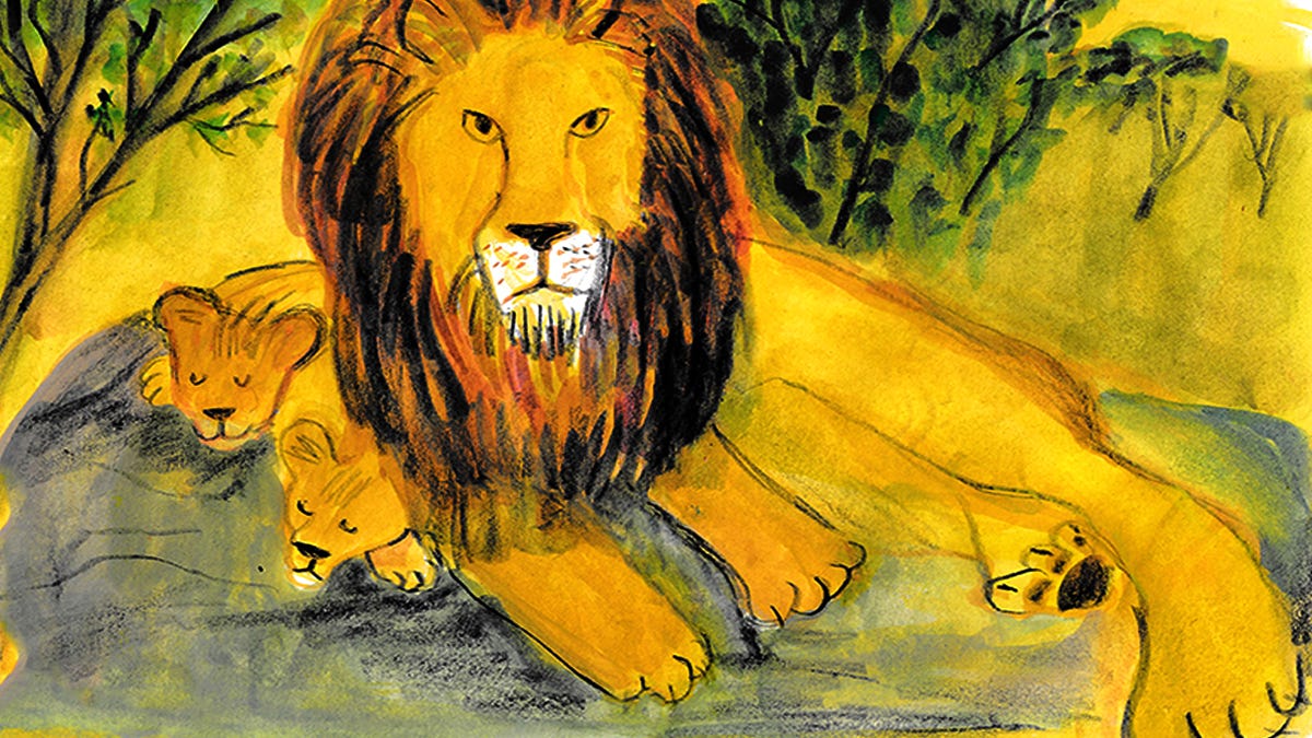 lion illustration by beth spencer