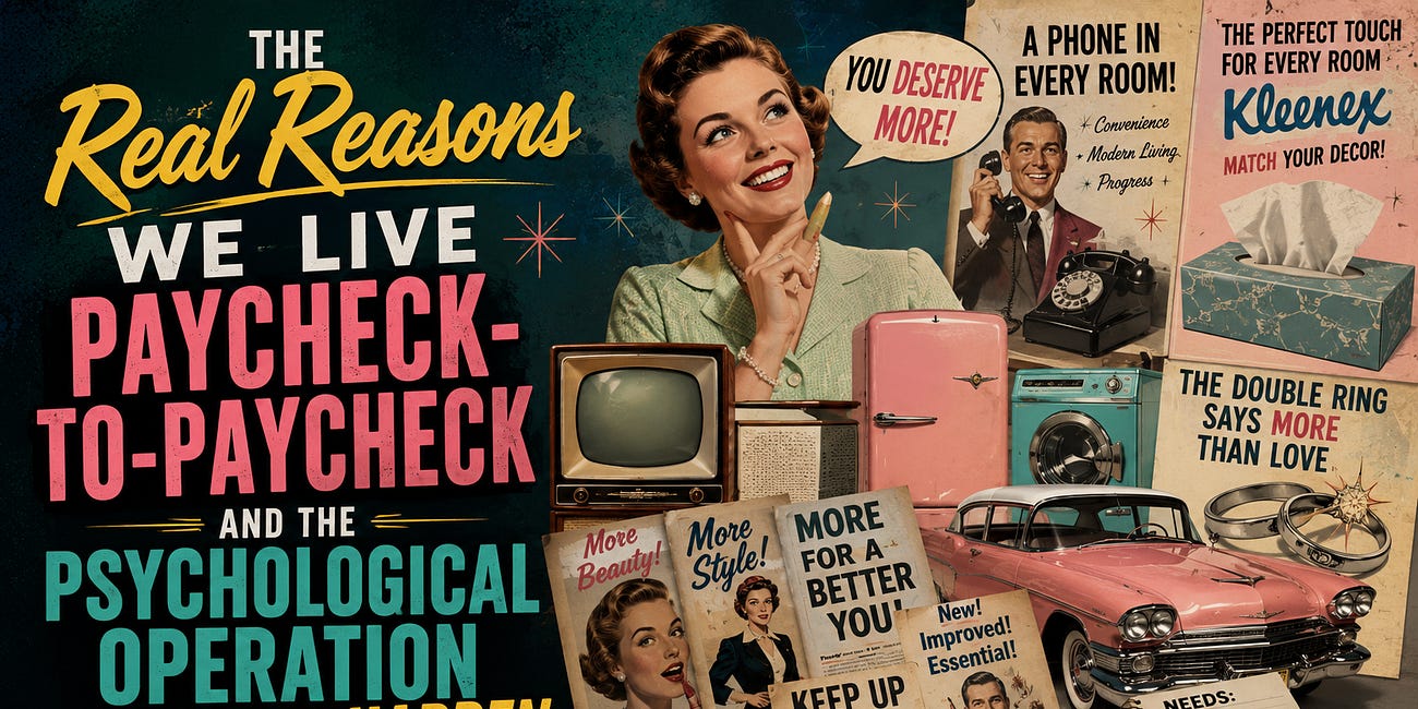 The REAL Reasons We Live Paycheck-to-Paycheck & the Psychological Operation that Made it Happen [Part 2]