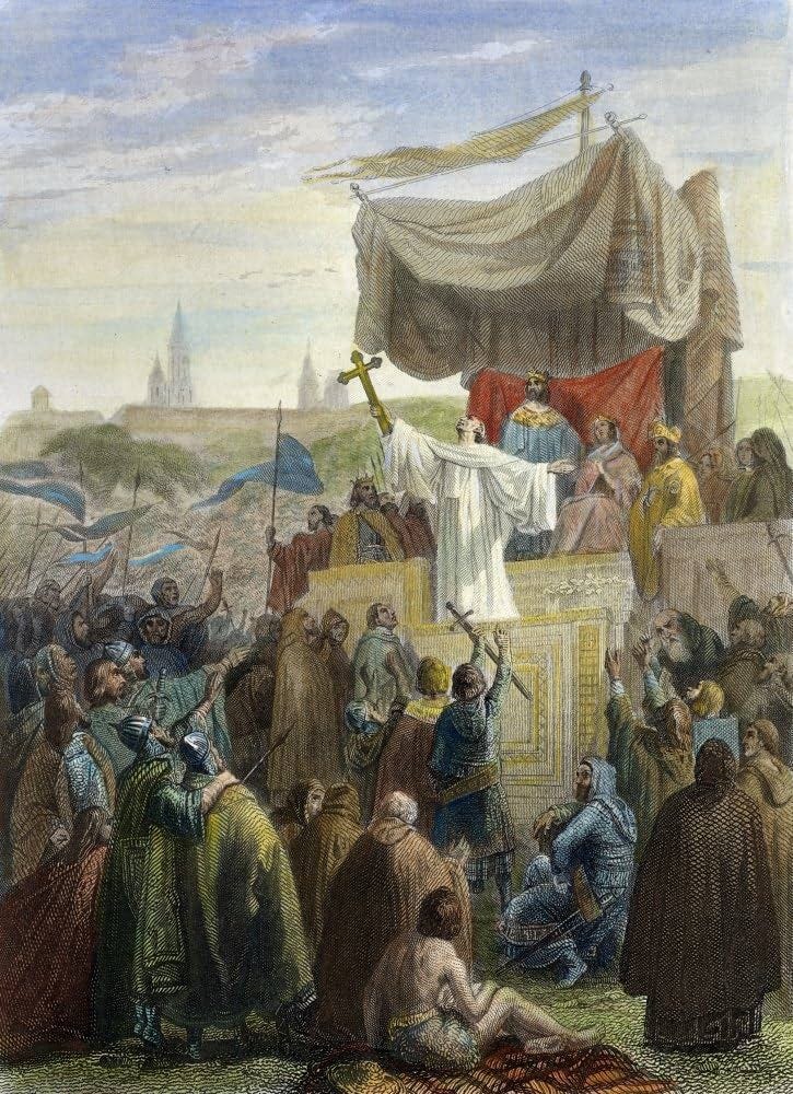 St Bernard Of Clairvaux N(1090-1153) Preaching The Second Crusade At  Vezelay In Burgundy 1146 Steel Engraving 19Th Century Poster Print by (18 x  24) : Amazon.ae: Home