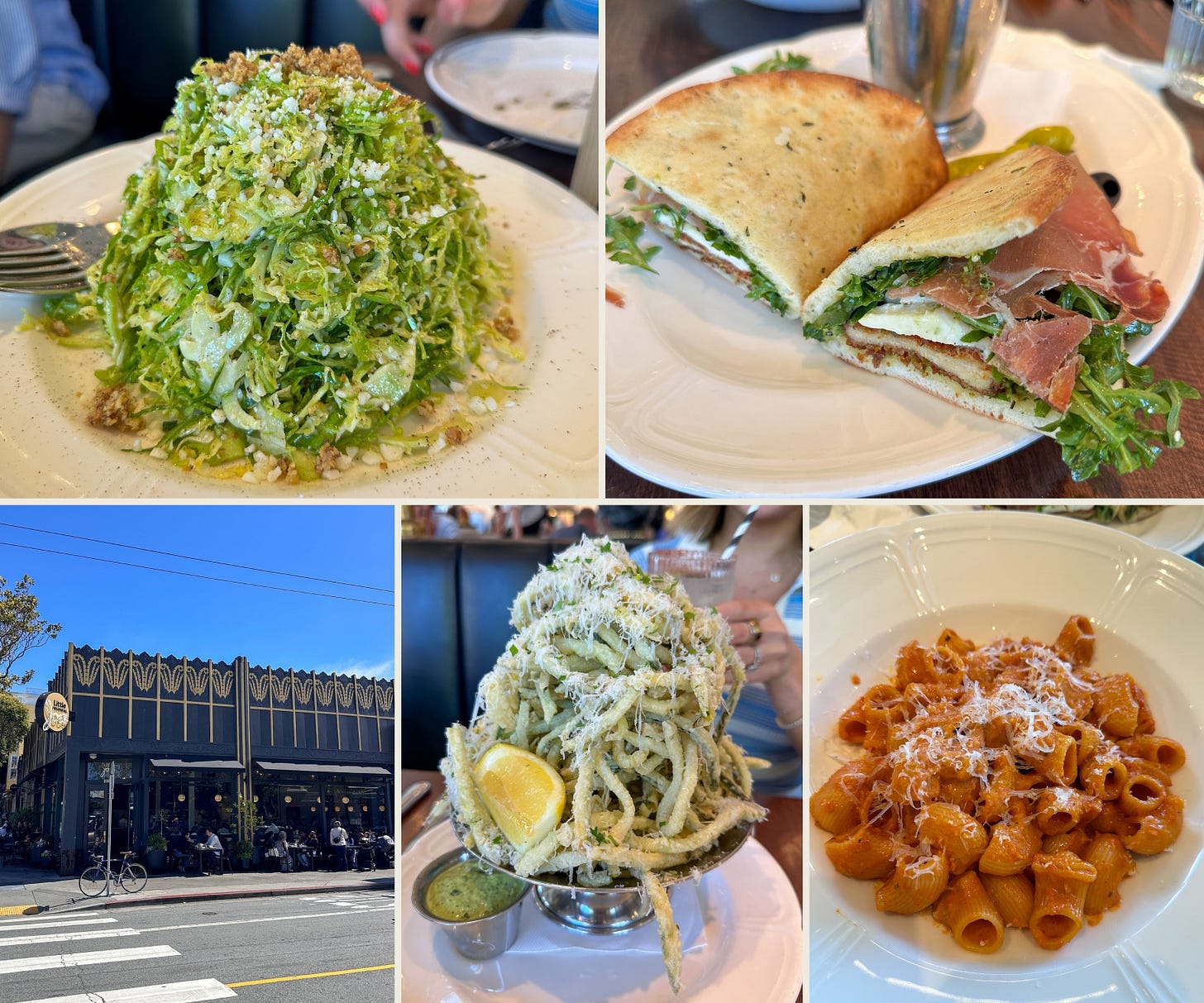 Food at Little Original Joe’s in San Francisco, California Food at Little Original Joe’s in San Francisco, California