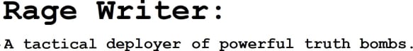 Rage Writer
