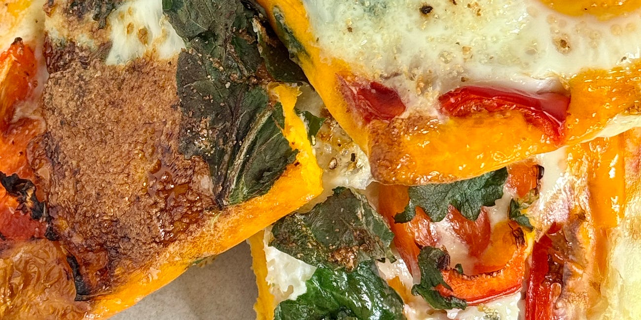 Air fryer veggie egg frittata