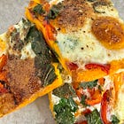 Air fryer veggie egg frittata