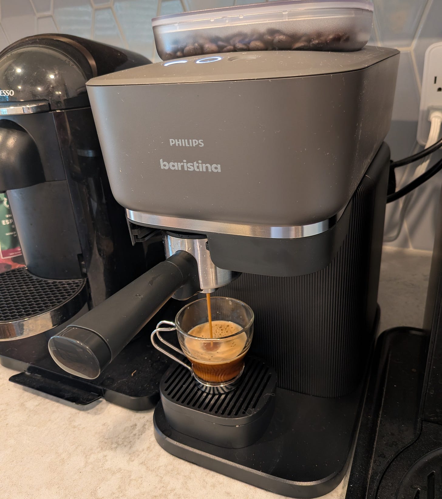 A photo of the Philips Baristina machine
