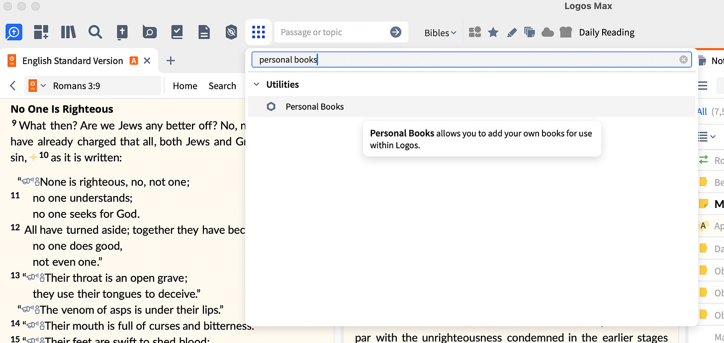Add Logos Personal Book Add Logos Personal Book