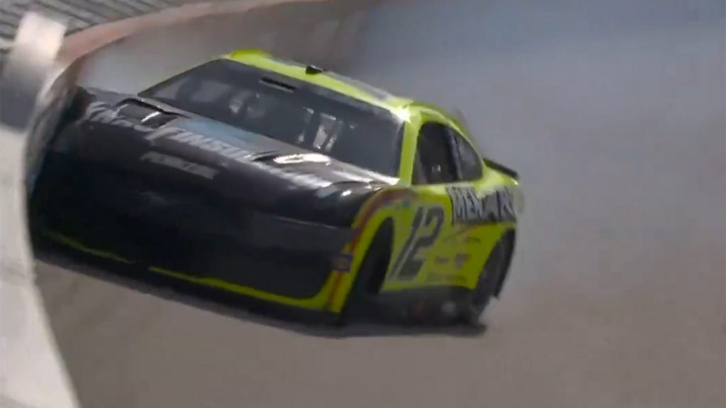 Ryan Blaney Ryan Preece Texas crash 2024 Autotrader EchoPark 400 highlight