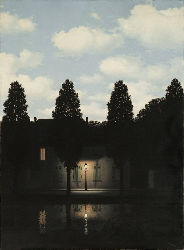 René Magritte, Belgian, 1898 - 1967 - The Dominion of Light (L&#39;empire  des lumières) - The Menil Collection - The Menil Collection