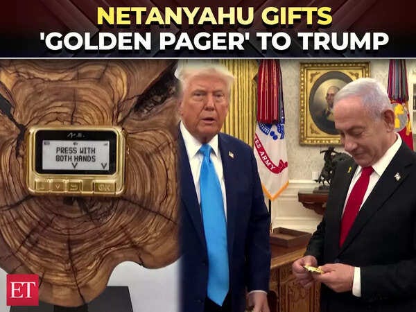Netanyahu gifts 'golden pager' to Trump; Know ‘hidden meaning’ behind Bibi’s gift Netanyahu gifts 'golden pager' to Trump; Know ‘hidden meaning’ behind Bibi’s gift