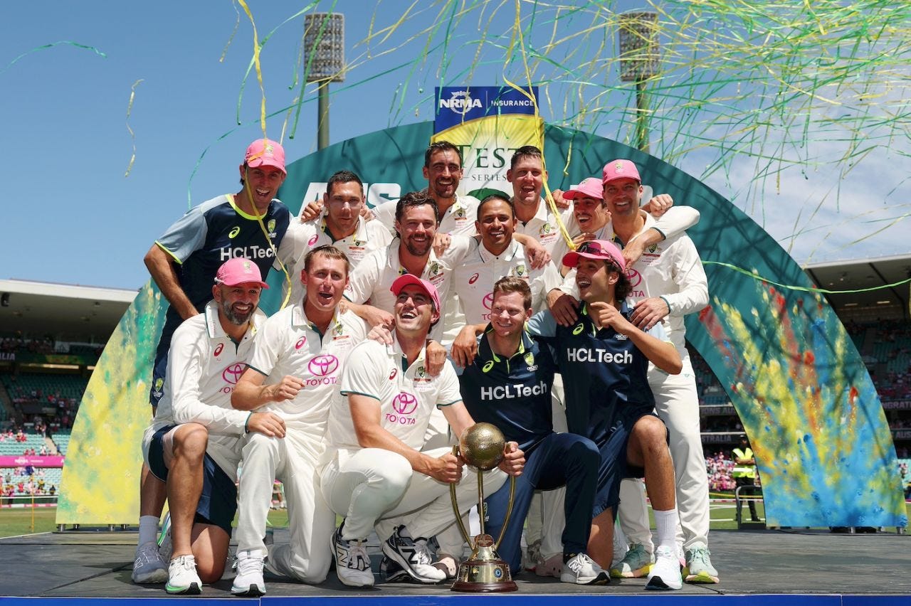 The Australians got their hands on the trophy after a long gap, Australia vs India, 5th Test, Sydney, 3rd day, January 5, 2024