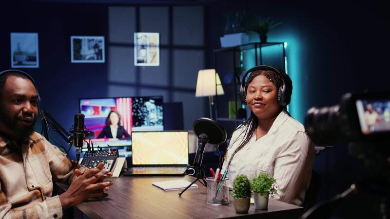 African american influencers in studio using high tech camera for internet show production on livestreaming channel. Vloggers partners doing podcasting session with professional video gear 37763015 Stock Video at Vecteezy African american influencers in studio using high tech camera for internet show production on livestreaming channel. Vloggers partners doing podcasting session with professional video gear 37763015 Stock Video at Vecteezy