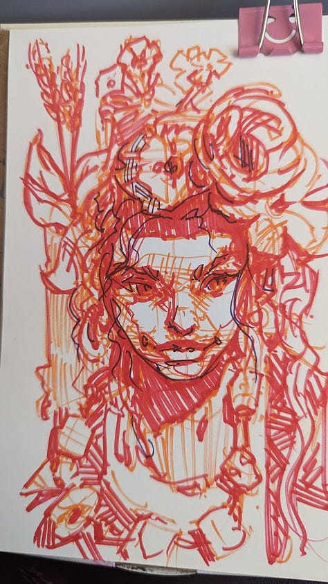 Just a gallery of nonsense drawings, you ain't missing much.