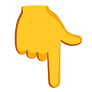 emoji pointing down from emojiterra.com