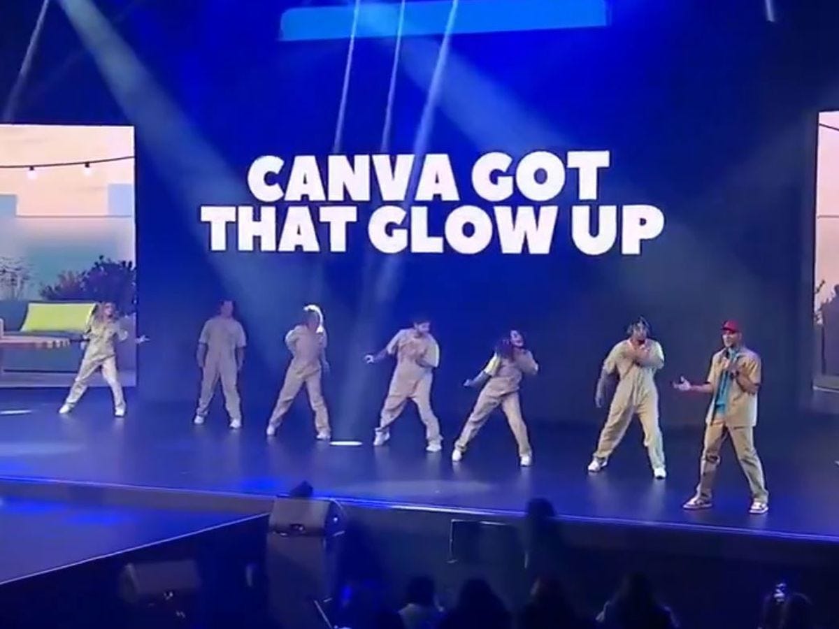 Canva on-stage rap video goes viral as company hosts international Create  event in Los Angeles