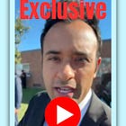 Vivek Ramaswamy arrives at Trump rally