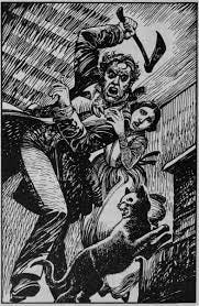 Twitter 上的 Vortex Library："Illustrations by David Cuzik for Edgar Allan  Poe's “The Black Cat” (The Black Cat and Other Stories by Edgar Allan Poe,  retold by David Wharry (Penguin Books, 1991)). #EdgarAllanPoe #